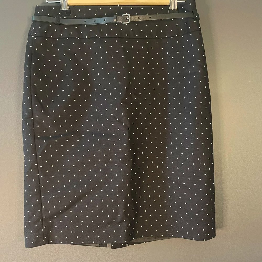 Liz Claiborne belted pencil skirt black & white Size 6